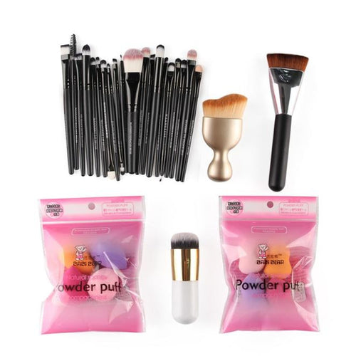 MAANGE professional Cosmetics 20PC makeup brushes 8PC sponge Puff Contour Brush Powder Foundation make up brush ILML