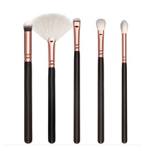 Maange 10 Pcs Eye Makeup Brushes Eyeshadow Blending brush Powder Foundation wood rose gold ovale Make up brush pinceaux kit ILML