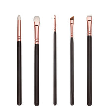 Maange 10 Pcs Eye Makeup Brushes Eyeshadow Blending brush Powder Foundation wood rose gold ovale Make up brush pinceaux kit ILML