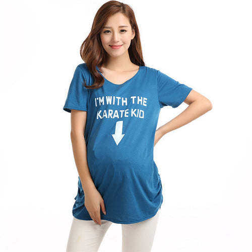 Maternity Tops Nursing Pregnancy T-shirts Cute Baby Printed Clothes For Pregnant Women P18 ILML