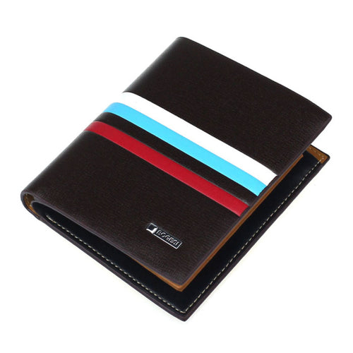 Men Leather Bifold Credit Card Wallet Slim Vertical Purse ILML