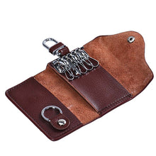 Men Leather Wallet Car Key Chain Holder 6 Ring Pouch Case ILML