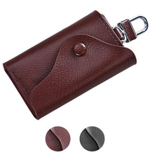 Men Leather Wallet Car Key Chain Holder 6 Ring Pouch Case ILML