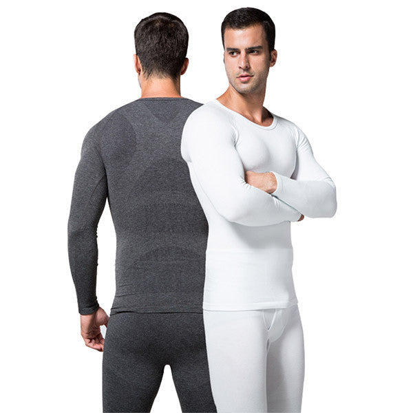 Men Tshirt Boys Ultra-Soft Body Shaper Compression Thermal Long Sleeve Under T-Shirt Top  ILML
