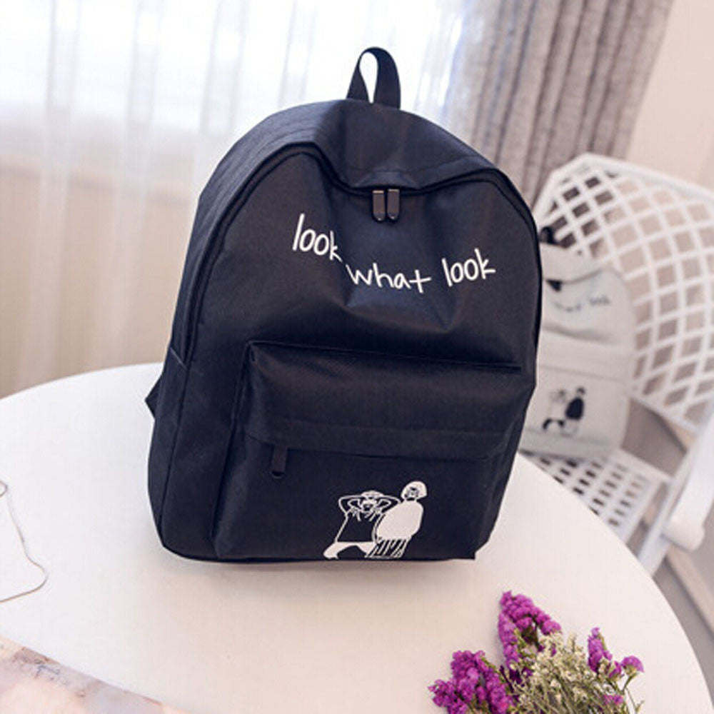 Men Women Backpack Canvas Printing backpack For Girl Bag School Backpacks Bag Mochila Mulheres Satchel Bag ILML