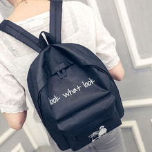Men Women Backpack Canvas Printing backpack For Girl Bag School Backpacks Bag Mochila Mulheres Satchel Bag ILML