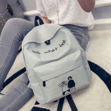 Men Women Backpack Canvas Printing backpack For Girl Bag School Backpacks Bag Mochila Mulheres Satchel Bag ILML