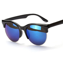 Men Women Unisex Round Sunglasses Plastic Frame Eyeglasses Half Rim Punk Brand Designer Eyewear ILML