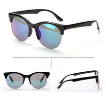 Men Women Unisex Round Sunglasses Plastic Frame Eyeglasses Half Rim Punk Brand Designer Eyewear ILML