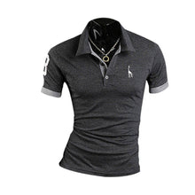 Men's Casual Tops Tee V Neck Polo Shirts Slim Fit Short Sleeve Clothes U-XXXL 10 Colors ILML