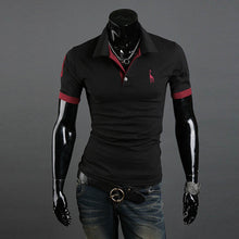 Men's Casual Tops Tee V Neck Polo Shirts Slim Fit Short Sleeve Clothes U-XXXL 10 Colors ILML