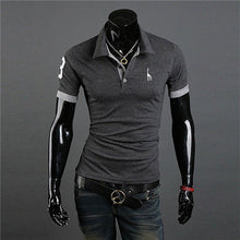 Men's Casual Tops Tee V Neck Polo Shirts Slim Fit Short Sleeve Clothes U-XXXL 10 Colors ILML