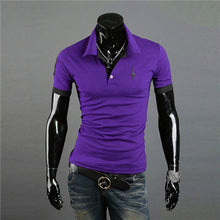 Men's Casual Tops Tee V Neck Polo Shirts Slim Fit Short Sleeve Clothes U-XXXL 10 Colors ILML