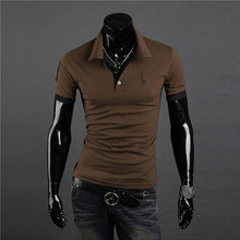 Men's Casual Tops Tee V Neck Polo Shirts Slim Fit Short Sleeve Clothes U-XXXL 10 Colors ILML
