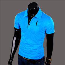 Men's Casual Tops Tee V Neck Polo Shirts Slim Fit Short Sleeve Clothes U-XXXL 10 Colors ILML