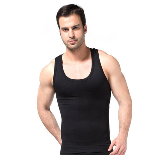 Men's Firm Seamless Underwear Tummy Body Shaper Vest Slimming Cami Tank Tops  ILML
