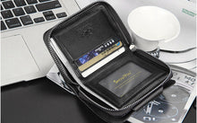 Men's wallet Leather Card Holder Purse Clutch Wallets Billfold Zip Wallet bag Men visiting cards Cover on the passport Carteira ILML