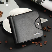 Men's wallet Leather Card Holder Purse Clutch Wallets Billfold Zip Wallet bag Men visiting cards Cover on the passport Carteira ILML