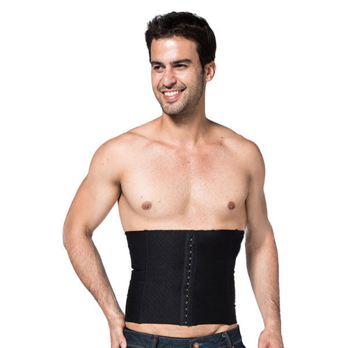 Mens Body Slimming Abdomen Waist Shaper Girdle Cincher Belt Burn Fat Corset Underwear Bodysuit  ILML