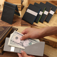 Mens Leather Magic Credit Card ID Holder Money Clip Wallet ILML