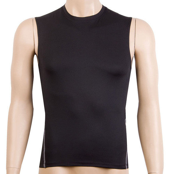 Mens Sleeveless Compression Vest Skin Tank Tops Tights Fitness Base Layer Top Shirt  ILML