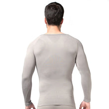 Mens Slimming V-neck T Shirt Waist Cincher Belly Fitness Body Shaper Underwear Shapewear Bodysuit  ILML