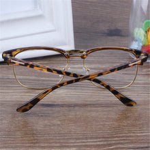Mens Womens Clear Lens Plastic Nerd Geek Glasses Eyeglasses Goggles Leopard PY6 ILML