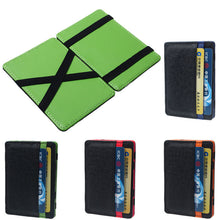 Mens transverse Faux Leather Magic Credit Card Money Clip ILML