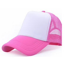 Mesh Baseball Cap Hat Blank Curved Visor Hat Adjustable Pure Color ILML