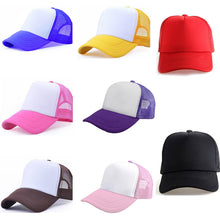 Mesh Baseball Cap Hat Blank Curved Visor Hat Adjustable Pure Color ILML