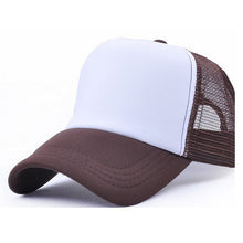 Mesh Baseball Cap Hat Blank Curved Visor Hat Adjustable Pure Color ILML