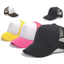 Mesh Baseball Cap Hat Blank Curved Visor Hat Adjustable Pure Color ILML