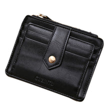 Mini Leather Zipper Credit Card ID Luxury Money Wallet cards holder ILML