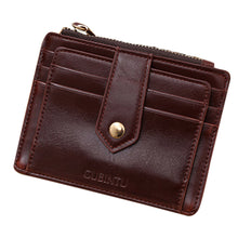 Mini Leather Zipper Credit Card ID Luxury Money Wallet cards holder ILML