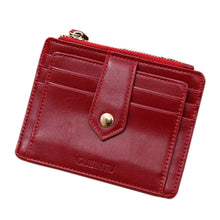 Mini Leather Zipper Credit Card ID Luxury Money Wallet cards holder ILML