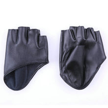 Mode Frauen PU-lederne Punk Halb Palm Finger Driving Dacning anzeigen Handschuhe  ILML
