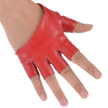 Mode Frauen PU-lederne Punk Halb Palm Finger Driving Dacning anzeigen Handschuhe  ILML