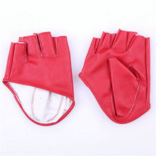 Mode Frauen PU-lederne Punk Halb Palm Finger Driving Dacning anzeigen Handschuhe  ILML