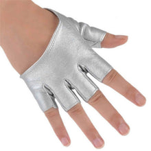 Mode Frauen PU-lederne Punk Halb Palm Finger Driving Dacning anzeigen Handschuhe  ILML