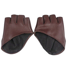 Mode Frauen PU-lederne Punk Halb Palm Finger Driving Dacning anzeigen Handschuhe  ILML