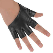 Mode Frauen PU-lederne Punk Halb Palm Finger Driving Dacning anzeigen Handschuhe  ILML