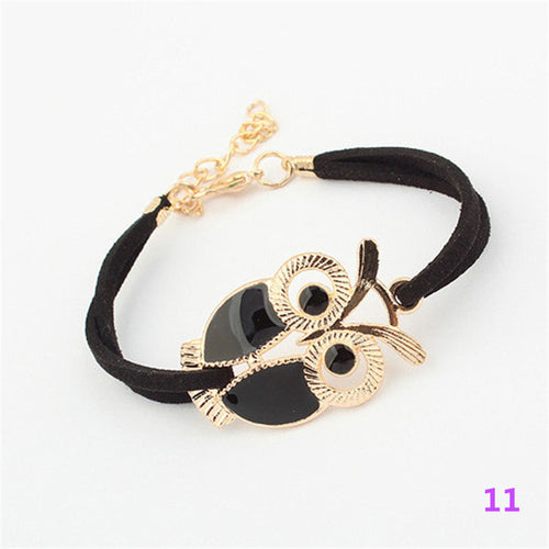 Multi-style Hmade Bracelets Anchor Rudder Design Owl Leaf Bird Compass Love Heart For Women Men Alloy Wrap Charms Bracelet ILML