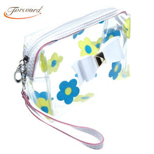 Multifunctional Cosmetic Hbag Clear Flower Waterproof Storage Makeup Bags Zipper Travel Hbag  ILML