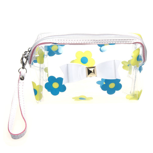 Multifunctional Cosmetic Hbag Clear Flower Waterproof Storage Makeup Bags Zipper Travel Hbag  ILML