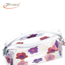 Multifunctional Cosmetic Hbag Clear Flower Waterproof Storage Makeup Bags Zipper Travel Hbag  ILML