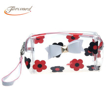Multifunctional Cosmetic Hbag Clear Flower Waterproof Storage Makeup Bags Zipper Travel Hbag  ILML