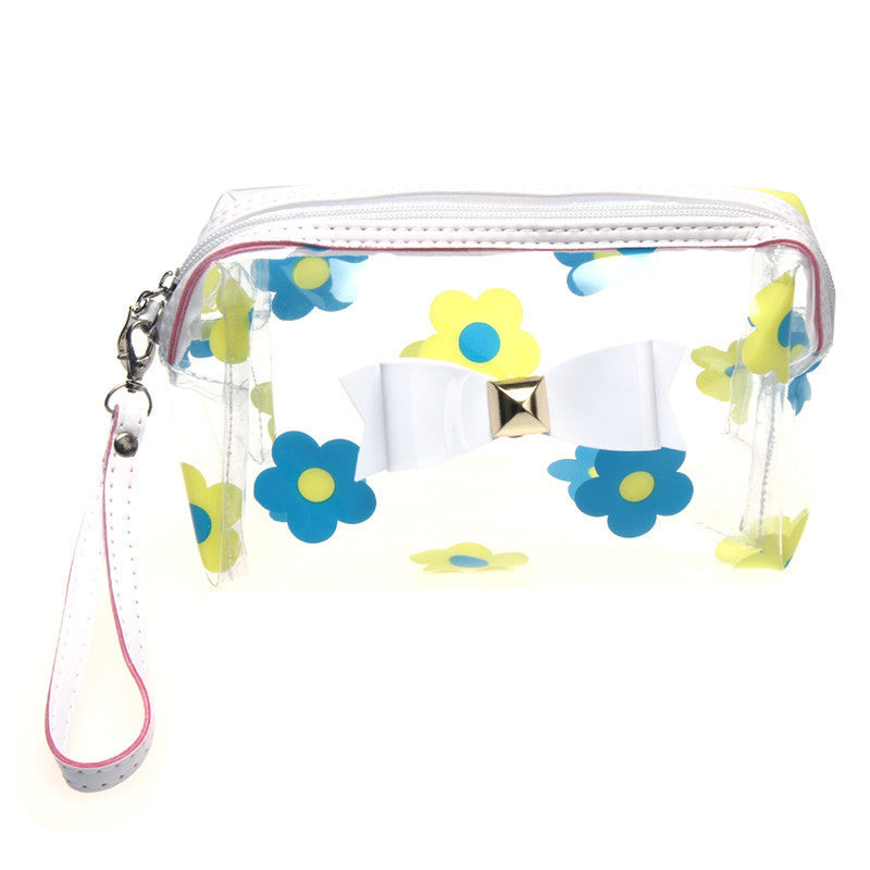 Multifunctional Cosmetic Hbag Clear Flower Waterproof Storage Makeup Bags Zipper Travel Hbag  ILML
