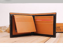 Business Striped Short Section Of High-quality Leather Men"s Wallet  ILML