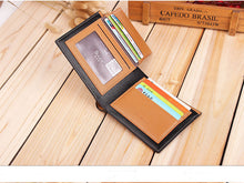 Business Striped Short Section Of High-quality Leather Men"s Wallet  ILML