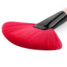 Brush Fan Shaped Black Wooden Handle Synthetic Hair Makeup Cosmetic Brushes Beauty Tool ILML